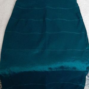 Teal polyester dress